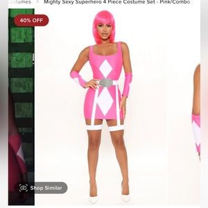Adult Pink Power Rangers Halloween Costume